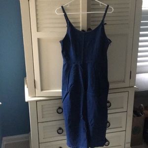 Denim Flare Overalls